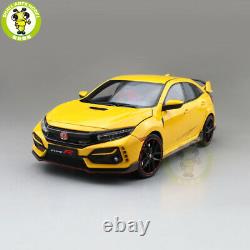 118 LCD Honda Civic Type R 2020 Diecast Model Car Toys Boys Girls Gifts Yellow
