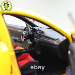 118 LCD Honda Civic Type R 2020 Diecast Model Car Toys Boys Girls Gifts Yellow