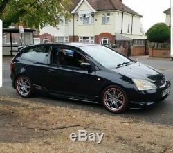 2003 EP3 Type R Honda Civic. Black, Coilovers, stainless exhaust