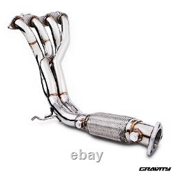 4-2-1 Stainless Exhaust Manifold Decat De Cat For Honda CIVIC Ep3 Type R 01-05