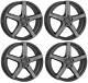 4 Dezent TY graphite wheels 7.5Jx18 5x114,3 for Honda Accord Civic CR-V CR-Z FR