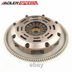 ADLERSPEED Sprung Twin Disc Clutch For 89-91 HONDA CIVIC CRX 1.5L 1.6L D15 D16