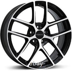 Alloy Wheels 18 Romac Diablo Black Pol Face For Honda Civic Type-R Mk8 06-11