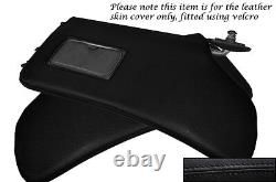 Black Stitch Fits Honda Crx Del Sol 1992-1997 2x Sun Visors Leather Covers Only