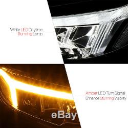 Black TYPE-R STYLE SEQUENTIAL TURN SIGNAL LED Headlight for 16-18 Honda Civic
