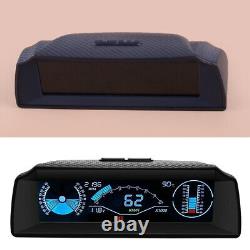 Car Gauge HUD Meter Digital Speedometer Slope Code Display Carbon Fiber Style