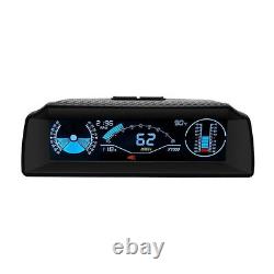 Car Gauge HUD Meter Digital Speedometer Slope Code Display Carbon Fiber Style