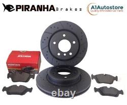 Civic 1.8i VTEC Type-S 07- Front Brake Discs Pads Coated Black Dimpled Grooved