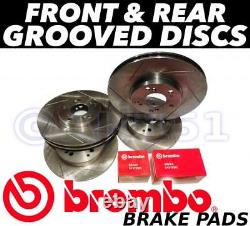 Civic TYPE R EP3 2001-05 FRONT & REAR GROOVED Brake Discs & BREMBO Pads Uprated