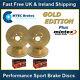 Civic Type R EP3 01-05 Front Rear Drilled Grooved MTEC Gold Brake Discs & Pads