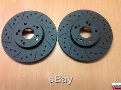 Civic Type R EP3 Front Drilled Grooved MTEC Brake Discs & Mintex Pads & Lube