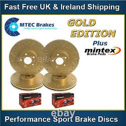 Civic Type R FN2 Front Rear MTEC Gold Edition Drilled Grooved Brake Discs & Pads