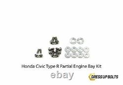 Dress Up Bolts Civic Type R 17-21 K20C1 Titanium Partial Engine Bay Kit Polished