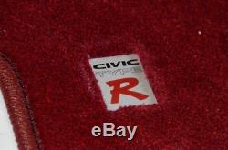 Ek9 Red Type-r Carpet Set Floor Mats 4 Pc for LHD 96-00 Honda Civic (92-95 EG)