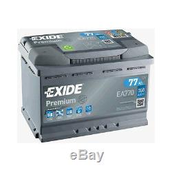 Exide EA770 Premium 77Ah 760CCA 12v Type 067 096 Car Battery 4 Year Warranty