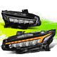 FOR 16-18 HONDA CIVIC LED DRL TYPE-R HEADLIGHT LAMPS WithSEQUENTIAL TURN SIGNAL 17