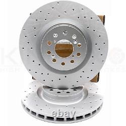 FOR HONDA CIVIC TYPE-R FK FRONT KINETIX COATED DRILLED BRAKE DISCS PAIR 350mm