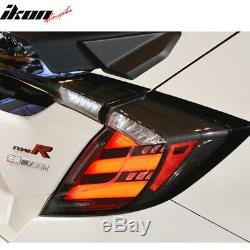 Fits 17-20 Honda Civic 10th Gen FK8 Type R Hatchback Mugen LED Tail Lights 4PC