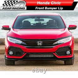 Fits 17-20 Honda Civic Si Hatchback 5Dr Type R Style Front Bumper Lip PU