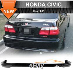 Fits 96-98 Honda Civic 4Dr Front Rear Bumper Lip + ABS Hood Grill + Window Visor