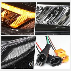For 16-18 Honda Civic LED DRL+Sequential Turn Signal Type-R Style Headlight/Lamp