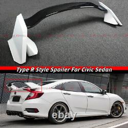 For 16-2021 Honda CIVIC 4 Door Sedan 2 Tone White Blk Type R Style Spoiler Wing