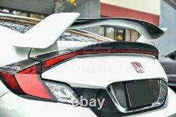 For 16-Up Honda Civic Coupe CARBON FIBER Rear Trunk Lip Spoiler Type R Style
