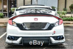 For 16-Up Honda Civic Coupe CARBON FIBER Type-R Rear Spoiler Trunk Duckbill Wing