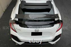 For 16-Up Honda Civic Hatchback MUGEN Style Roof Wing & Type-R Rear Spoiler