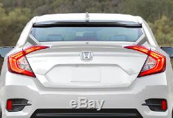 For 2016-18 Honda Civic 4DR/Sedan TYPE-R Factory White Trunk Real Carbon Spoiler