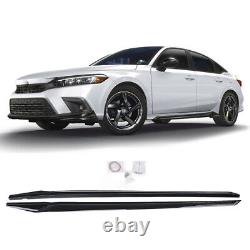 For 2022+ Honda Civic 11th Gen Saloon Style Side Skirt Extension Lip Gloss Black