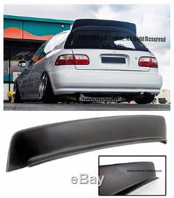 For 92-95 Honda Civic 3Dr BYS Style ABS Plastic Rear Roof Wing Spoiler Lip EG SI