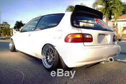 For 92-95 Honda Civic 3Dr BYS Style ABS Plastic Rear Roof Wing Spoiler Lip EG SI