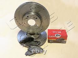 For Honda CIVIC 2.0 Type R Ep3 Front Brake Pads Drilled Grooved Brake Discs