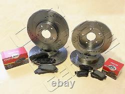 For Honda CIVIC 2.0 Type R Ep3 Front Rear Brake Pads Drilled Grooved Discs