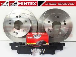 For Honda CIVIC 2.0 Type R Ep3 Rear Cross Grooved Sport Discs Mintex Brake Pads