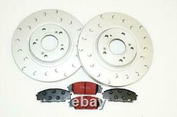 Front HALO Brake Discs and EBC Pads to fit Honda Civic Type R EP3 FN2