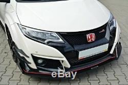 Front Racing Splitter Ver. 2 (with Wings) Honda CIVIC Mk9 Type R (fk2) (2015-up)