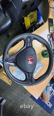 HONDA Civic FD2 Type R Genuine Leather Steering Wheel jdm rare