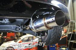 Honda CIVIC 2.0 Type R Ep3 Jdm Pro Style Angled Tip Exhaust Back Box M2 4 Z1682