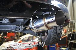 Honda CIVIC 2.0 Type R Ep3 Jdm Pro Style Angled Tip Exhaust Back Box M2 Z1682
