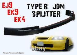 Honda CIVIC Type R F/lip Jdm 96-98 3d Front Lip Splitter Ek4 Ek9 Ej9 Vti Z0159