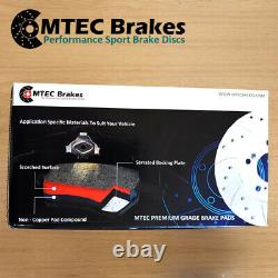 Honda Civic 2.0 Type-R EP3 01-05 Rear Drilled Grooved Brake Discs & MTEC Pads