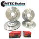Honda Civic 2.0i Type-R 07- Front Rear Brake Discs & Pads Drilled Grooved