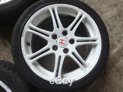 Honda Civic EP3 Type R 2001-2006 original 17 inch Alloy Wheels +good Tyres white