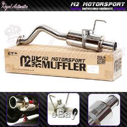 Honda Civic Type R Spoon N1 Style Rolled Tip Performance Back Box Exhaust EP3