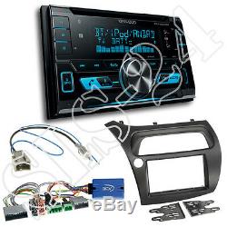 Honda Civic VIII Type R S ab06 2-DIN Radioblende+Adapter+Kenwood DPX5000BT Radio