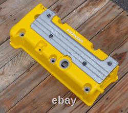 Honda K24 K20 type r accord civic rsx valve cover powder coated in Spoon Yellow