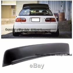 JDM BYS Style ABS Plastic Rear Roof Spoiler Wing For 92-95 Honda Civic Hatchback