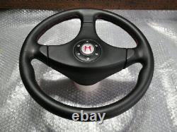 JDM Honda Civic Type-R EK9 DC5 MOMO Black Leather Steering Wheel OEM Genuine